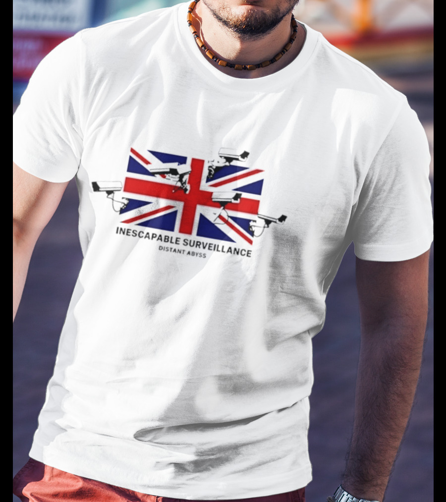 Inescapable Surveillance Distant Abyss UK Flag CCTV T-Shirt