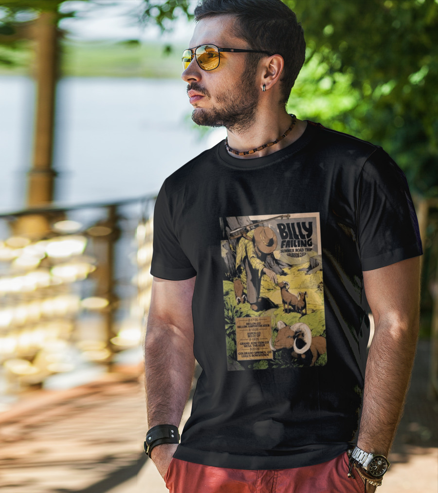 Billy Failing Summer Road Trip Colorado 2026 Grand Junction Lulu's Downtown Meadow Park Theater Dillon Amphitheater T-Shirt