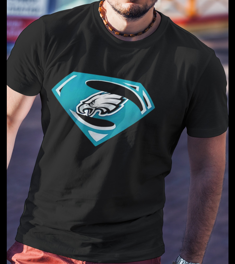 Philadelphia Eagles Superman Crest NFL Football Team T-Shirt