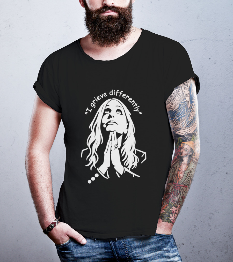 I Grieve Differently Inspirational Woman Praying Hands T-Shirt