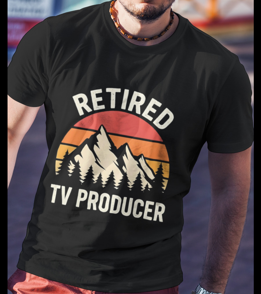 Retired TV Producer Mountain Sunset T-Shirt