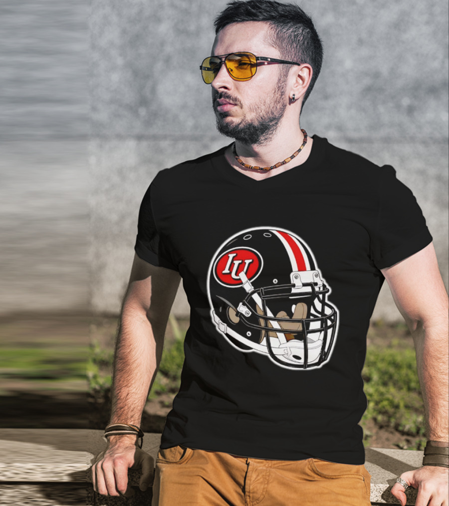 Indiana Hoosiers IU Football Helmet T-Shirt