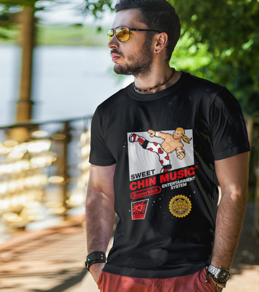 Sweet Chin Music Heartbreak Kid Entertainment System Series T-Shirt