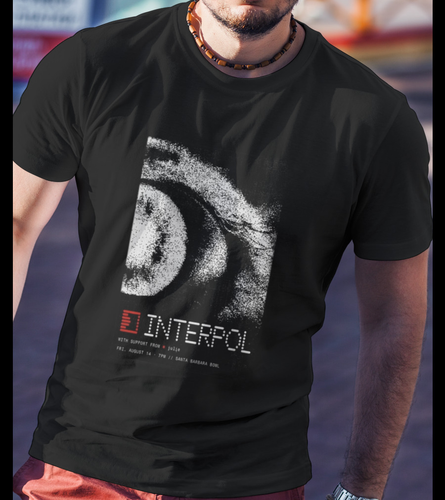 Interpol Santa Barbara Bowl Event August 14 7PM With Julje T-Shirt
