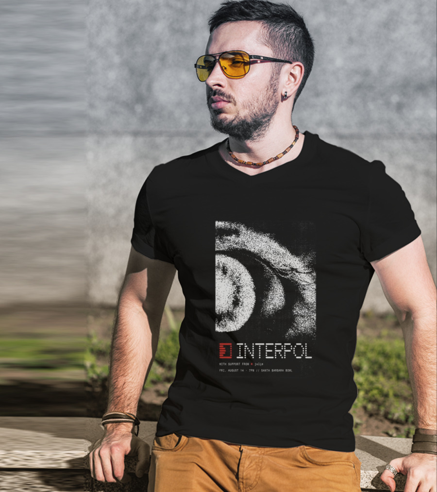 Interpol Santa Barbara Bowl Event August 14 7PM With Julje T-Shirt