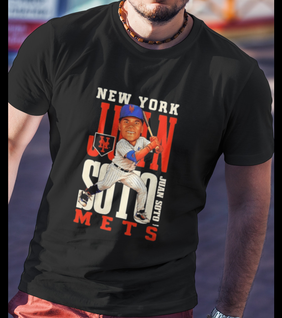 New York Mets Juan Soto Caricature MLB Baseball T-Shirt