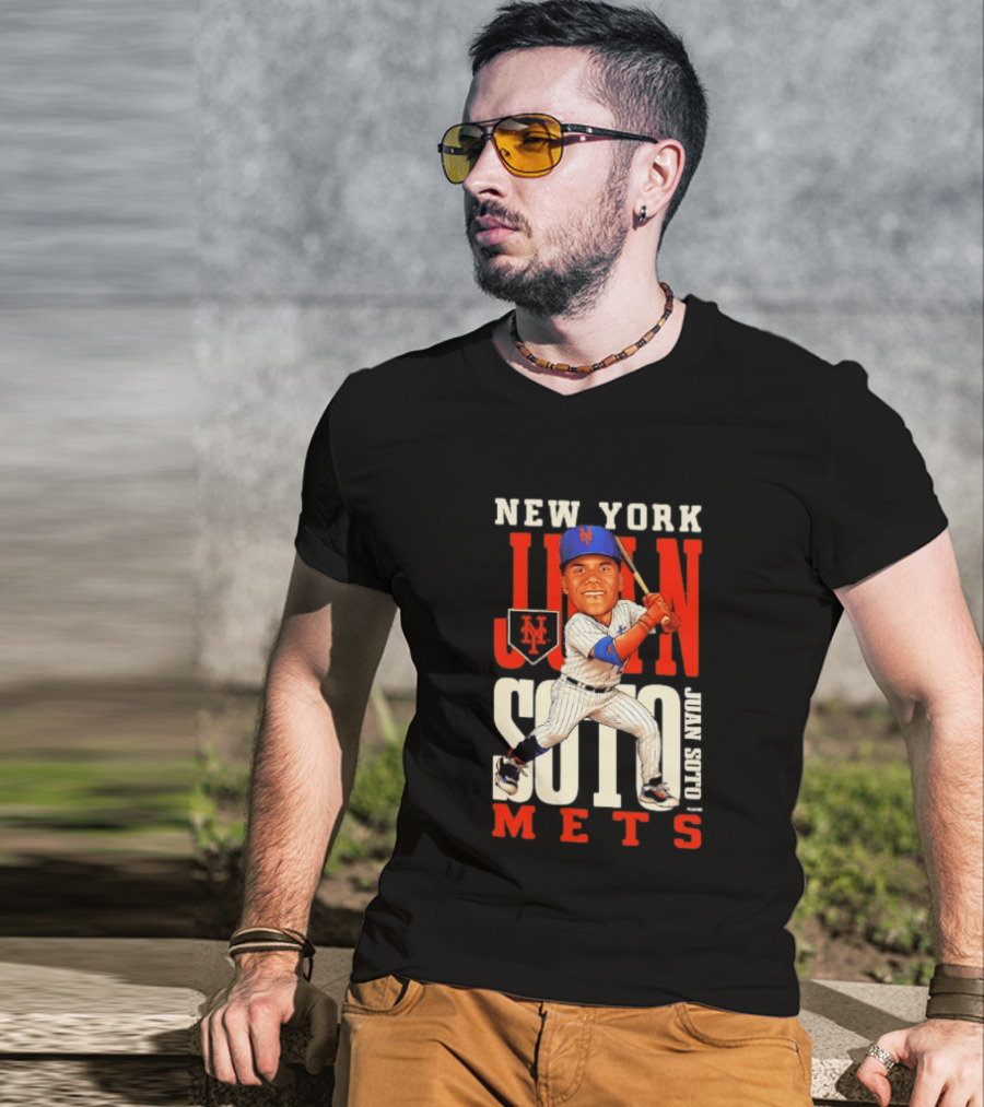 New York Mets Juan Soto Caricature MLB Baseball T-Shirt