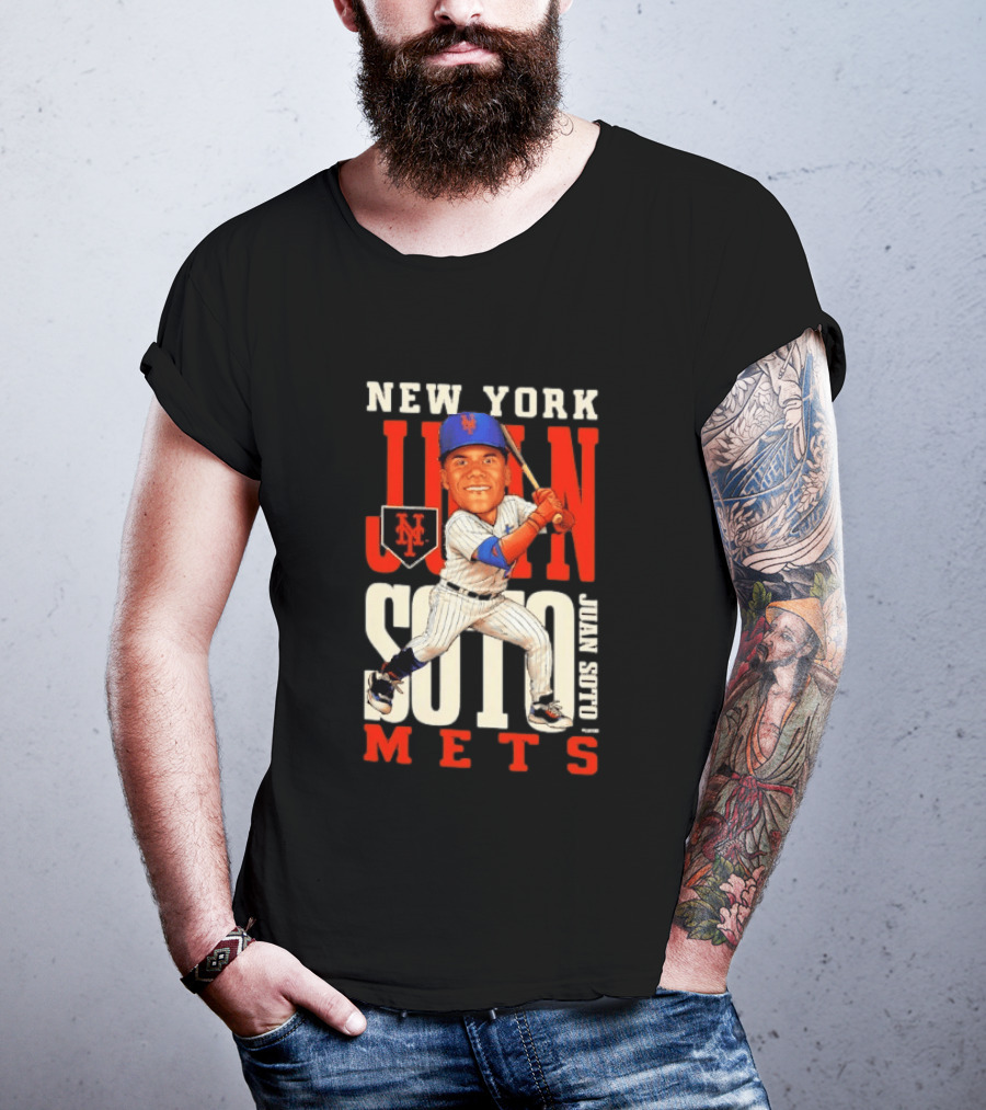 New York Mets Juan Soto Caricature MLB Baseball T-Shirt
