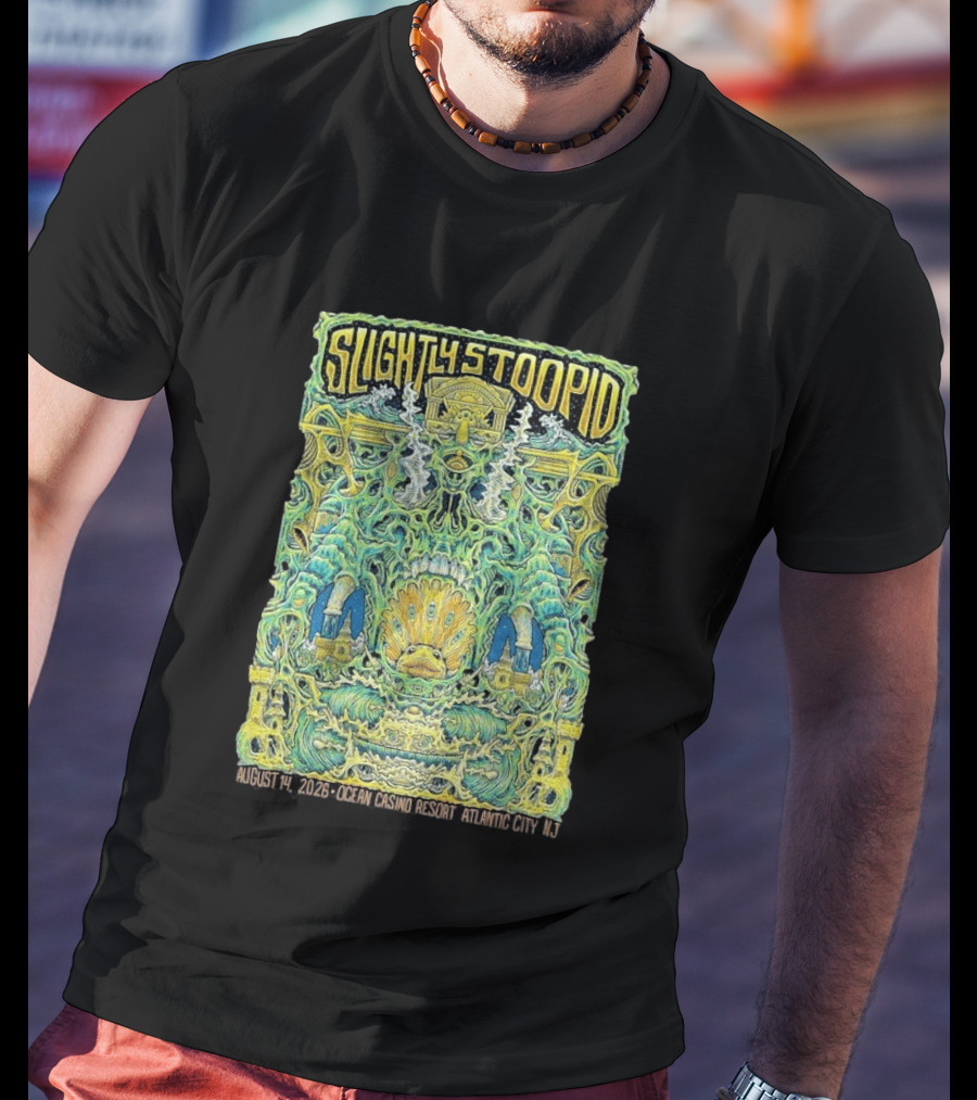 Slightly Stoopid August 14 2026 Ocean Casino Resort Atlantic City NJ Psychedelic Event T-Shirt