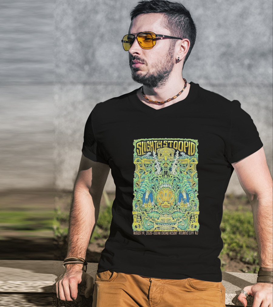 Slightly Stoopid August 14 2026 Ocean Casino Resort Atlantic City NJ Psychedelic Event T-Shirt