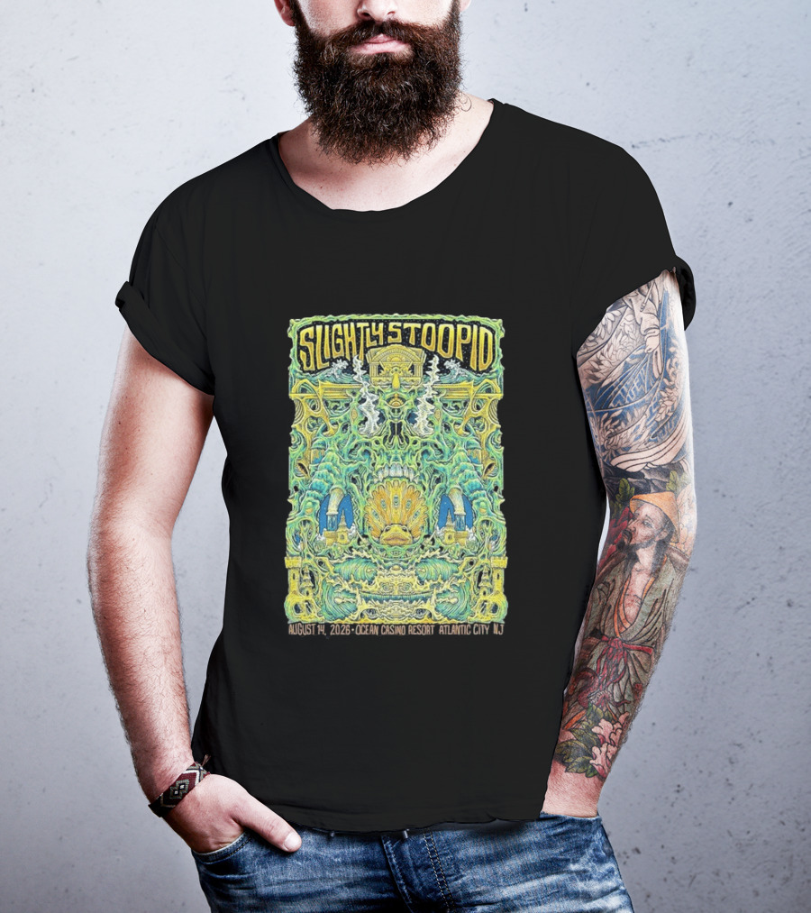 Slightly Stoopid August 14 2026 Ocean Casino Resort Atlantic City NJ Psychedelic Event T-Shirt