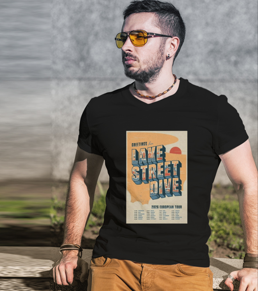 Greetings From Lake Street Dive 2026 European Tour Paris October 16 Le Bataclan T-Shirt