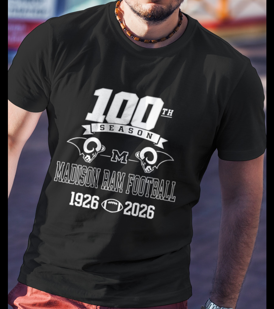 Madison Ram Football 100th Season 1926 2026 T-Shirt
