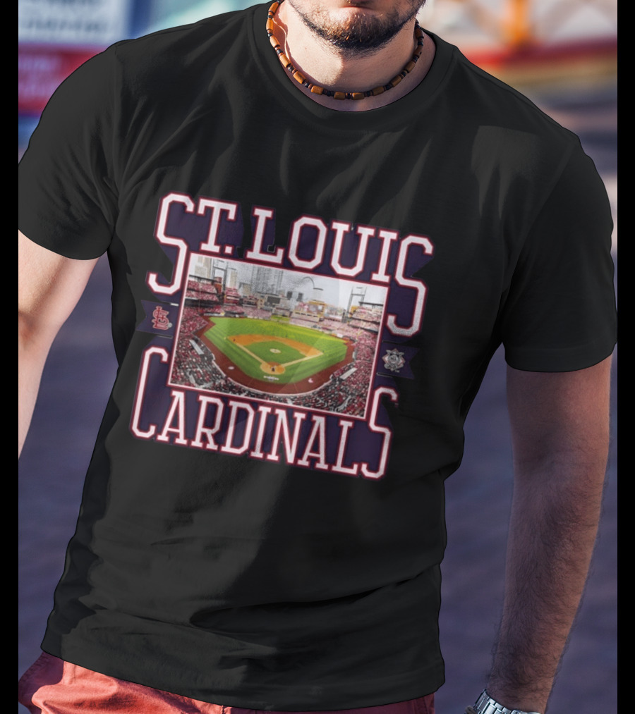 St Louis Cardinals Baseball Stadium View Busch Stadium STL Cityscape T-Shirt