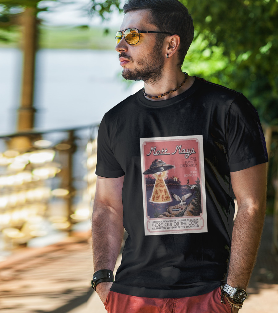 Matt Mays Joel Plaskett Emergency Terra Lightfoot Hubbard Nova Scotia Aug 20 22 2026 Shore Club On The Cove Celebrating 80 Years T-Shirt