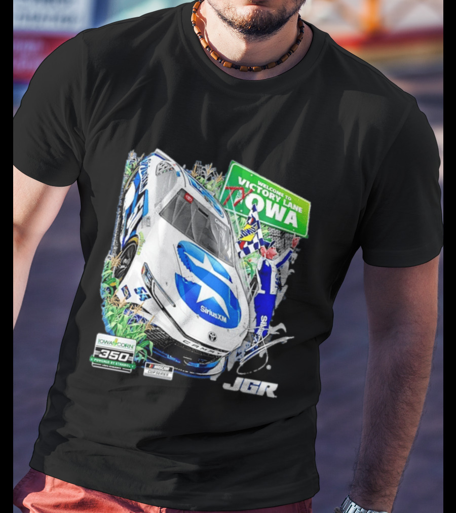Ty Gibbs Welcome To Victory Lane Iowa Corn 350 NASCAR Cup Series JGR T-Shirt