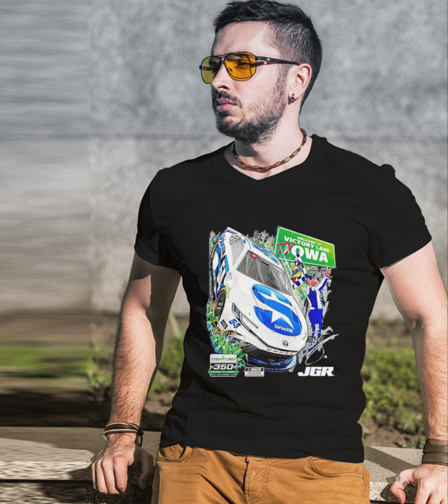 Ty Gibbs Welcome To Victory Lane Iowa Corn 350 NASCAR Cup Series JGR T-Shirt