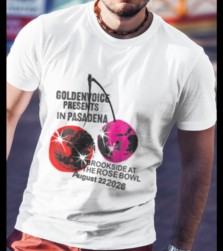 Goldenvoice Presents Pasadena Brookside At The Rose Bowl August 22 2026 Disco Cherry Baby T-Shirt