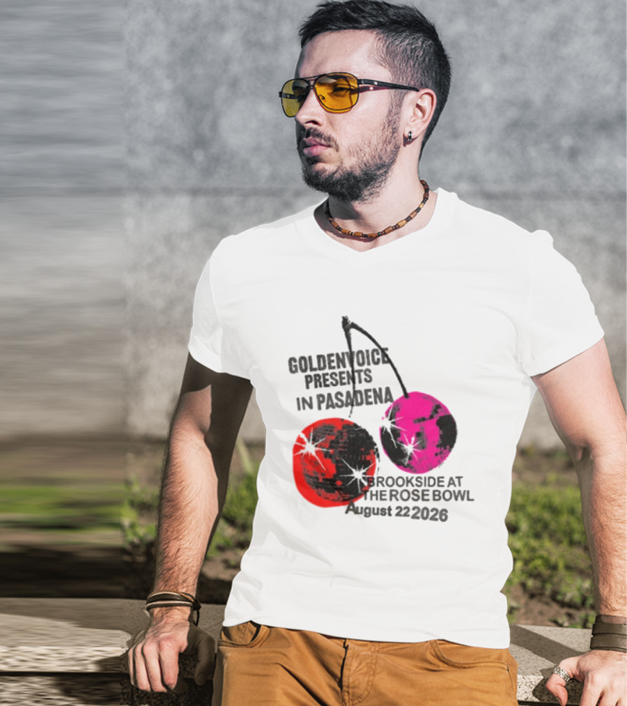 Goldenvoice Presents Pasadena Brookside At The Rose Bowl August 22 2026 Disco Cherry Baby T-Shirt