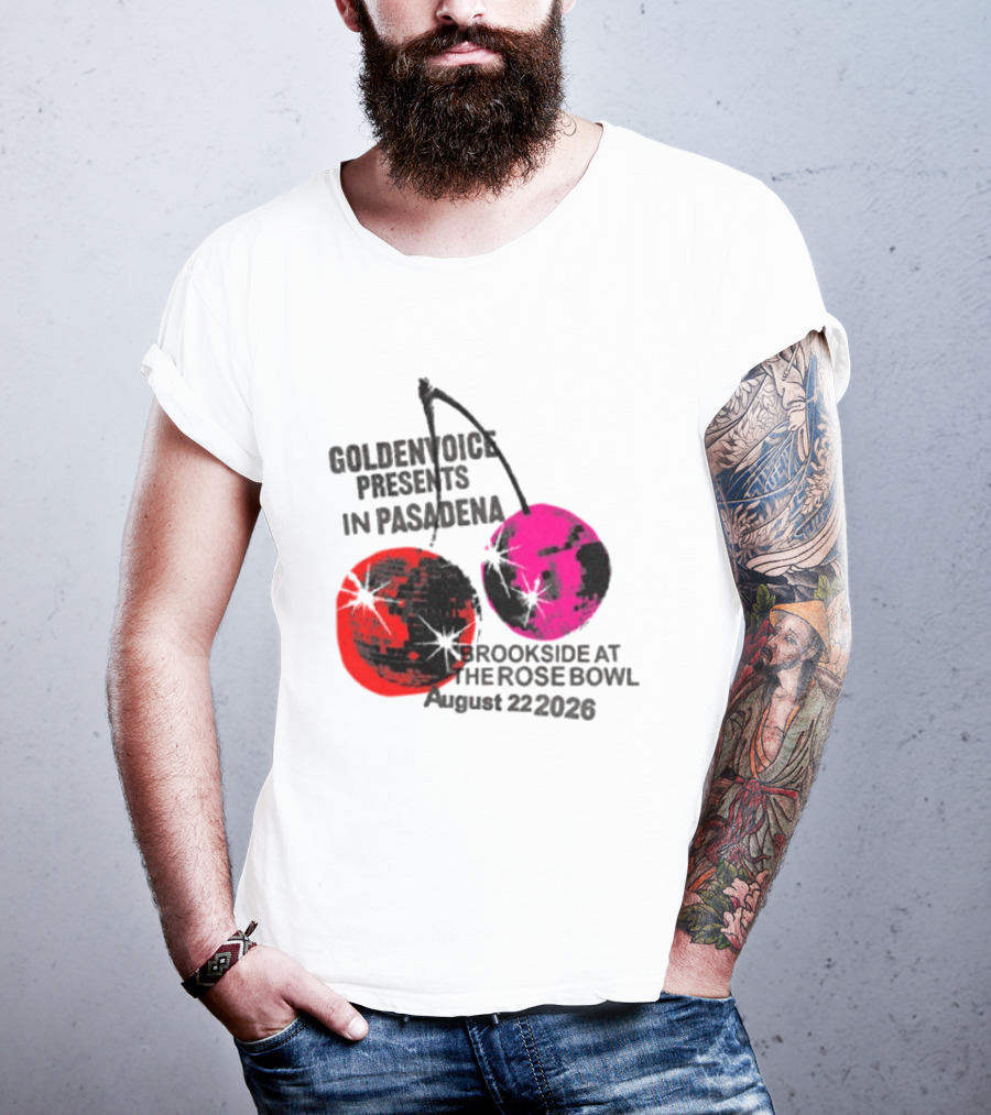 Goldenvoice Presents Pasadena Brookside At The Rose Bowl August 22 2026 Disco Cherry Baby T-Shirt
