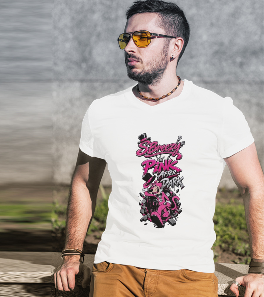 SBreezy Pink After Dark Cartoon T-Shirt