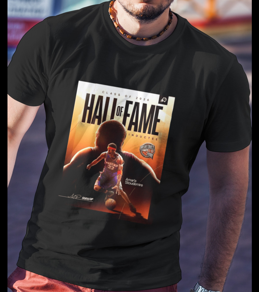 Class Of 2026 Hall Of Fame Inductee Amar'e Stoudemire Phoenix Suns Basketball T-Shirt