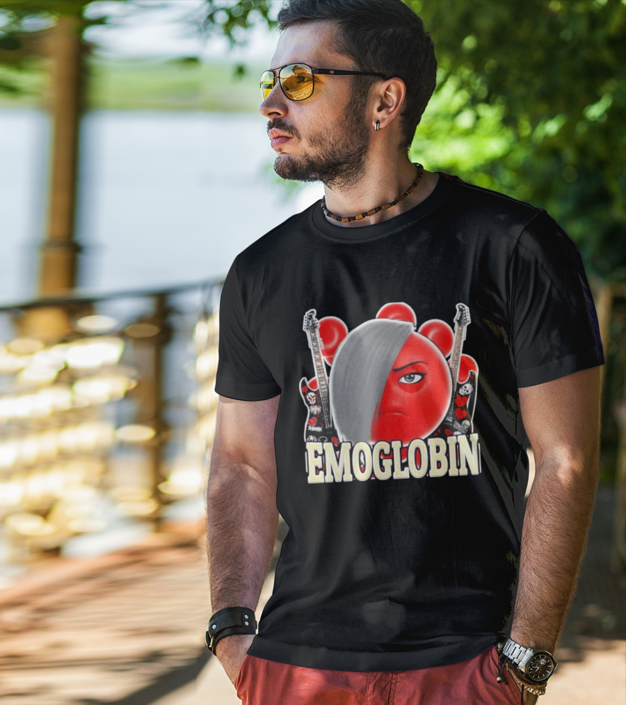 EMOGLOBIN Goblin Emoji With Emo Guitar T-Shirt