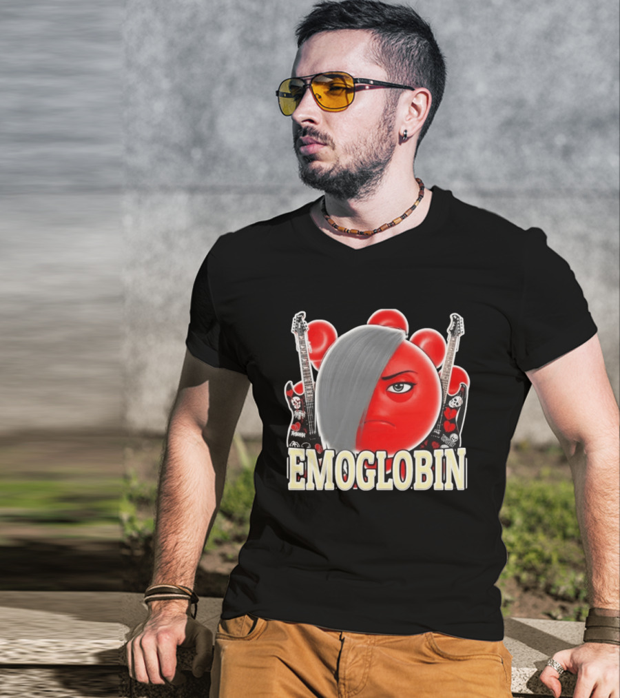 EMOGLOBIN Goblin Emoji With Emo Guitar T-Shirt