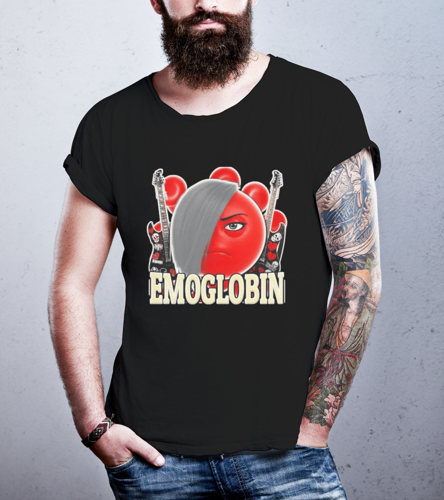 EMOGLOBIN Goblin Emoji With Emo Guitar T-Shirt