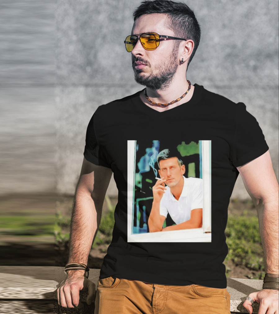 Novak Djokovic Smoking Tennis ATP Champion T-Shirt
