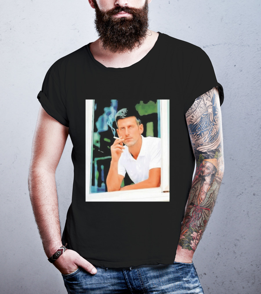 Novak Djokovic Smoking Tennis ATP Champion T-Shirt