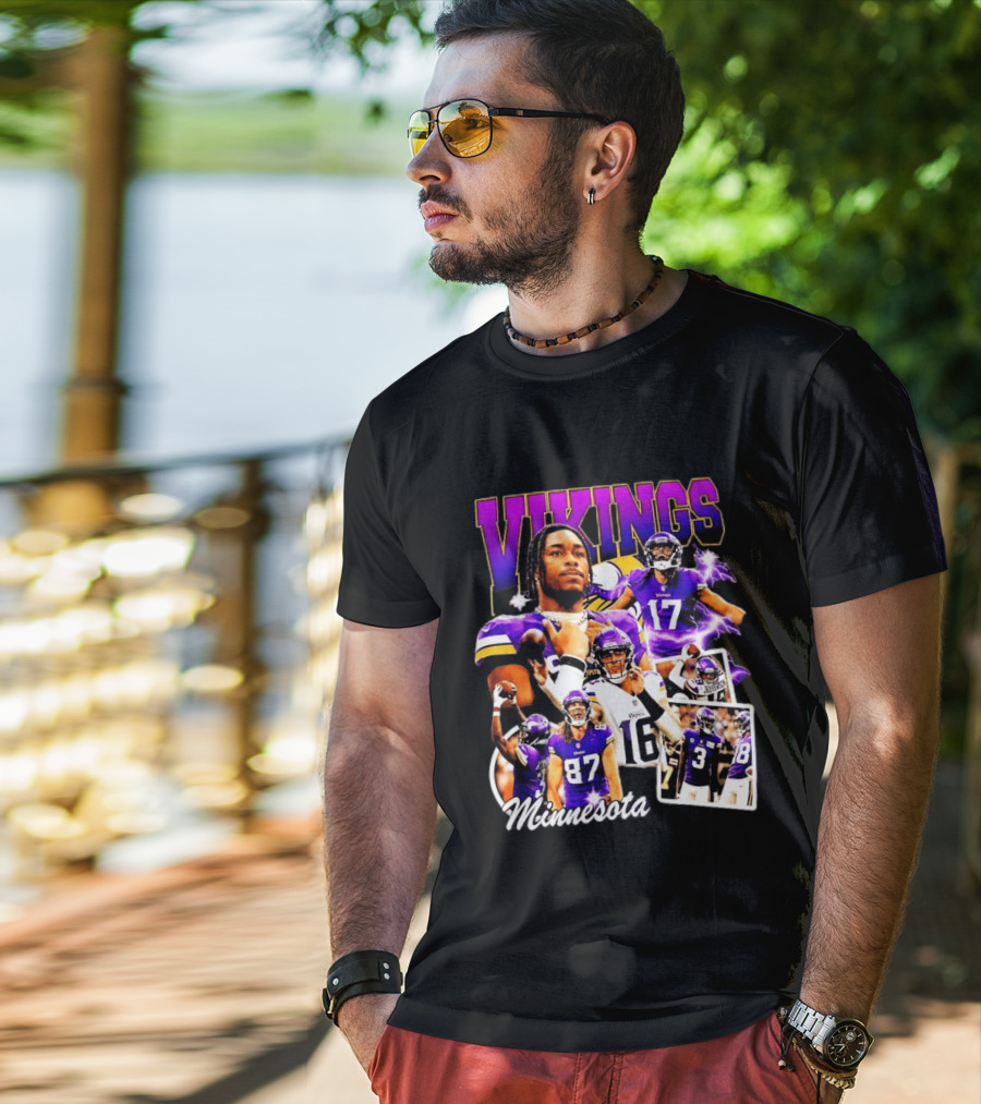 Fanatics Minnesota Vikings Notorious Justin Jefferson 87 83 16 17 Football T-Shirt