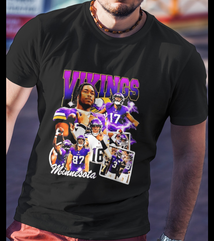 Fanatics Minnesota Vikings Notorious Justin Jefferson 87 83 16 17 Football T-Shirt