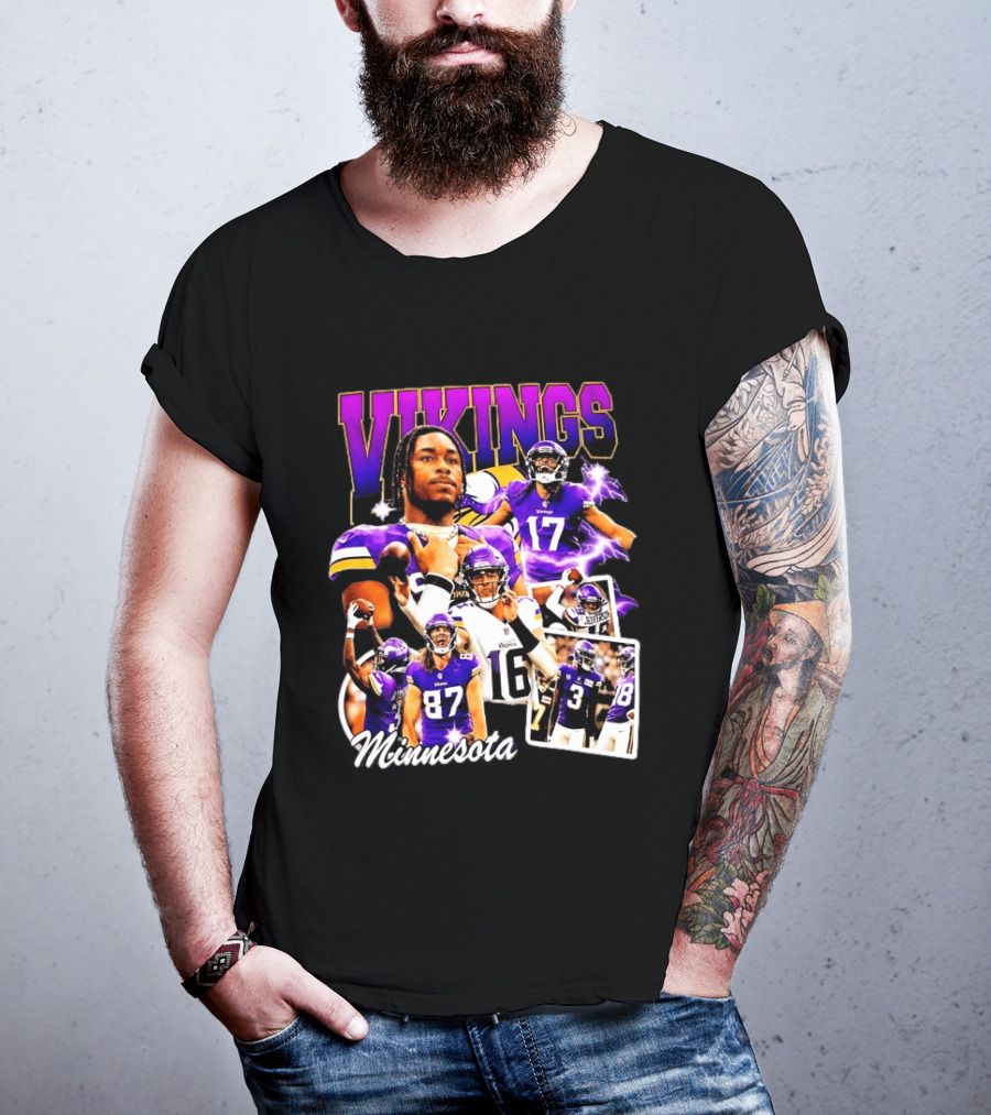Fanatics Minnesota Vikings Notorious Justin Jefferson 87 83 16 17 Football T-Shirt