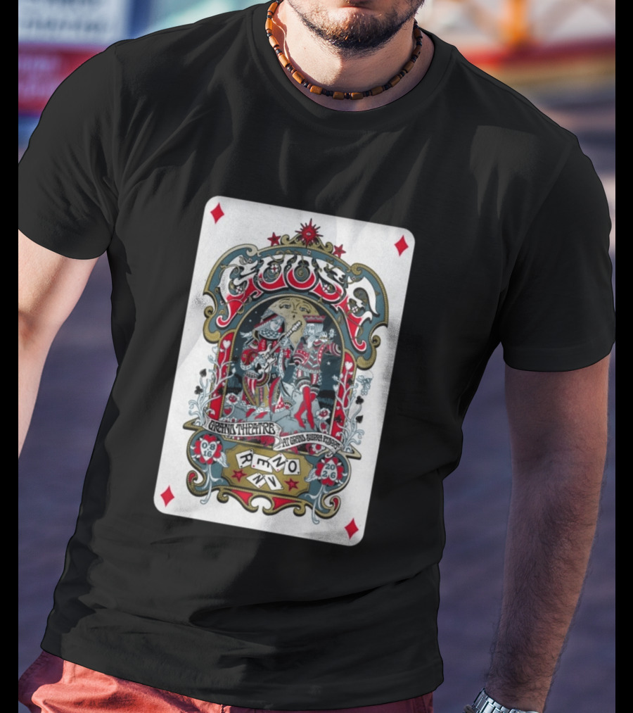 Goose Aug 16 2026 Grand Theatre Reno NV Playing Card T-Shirt