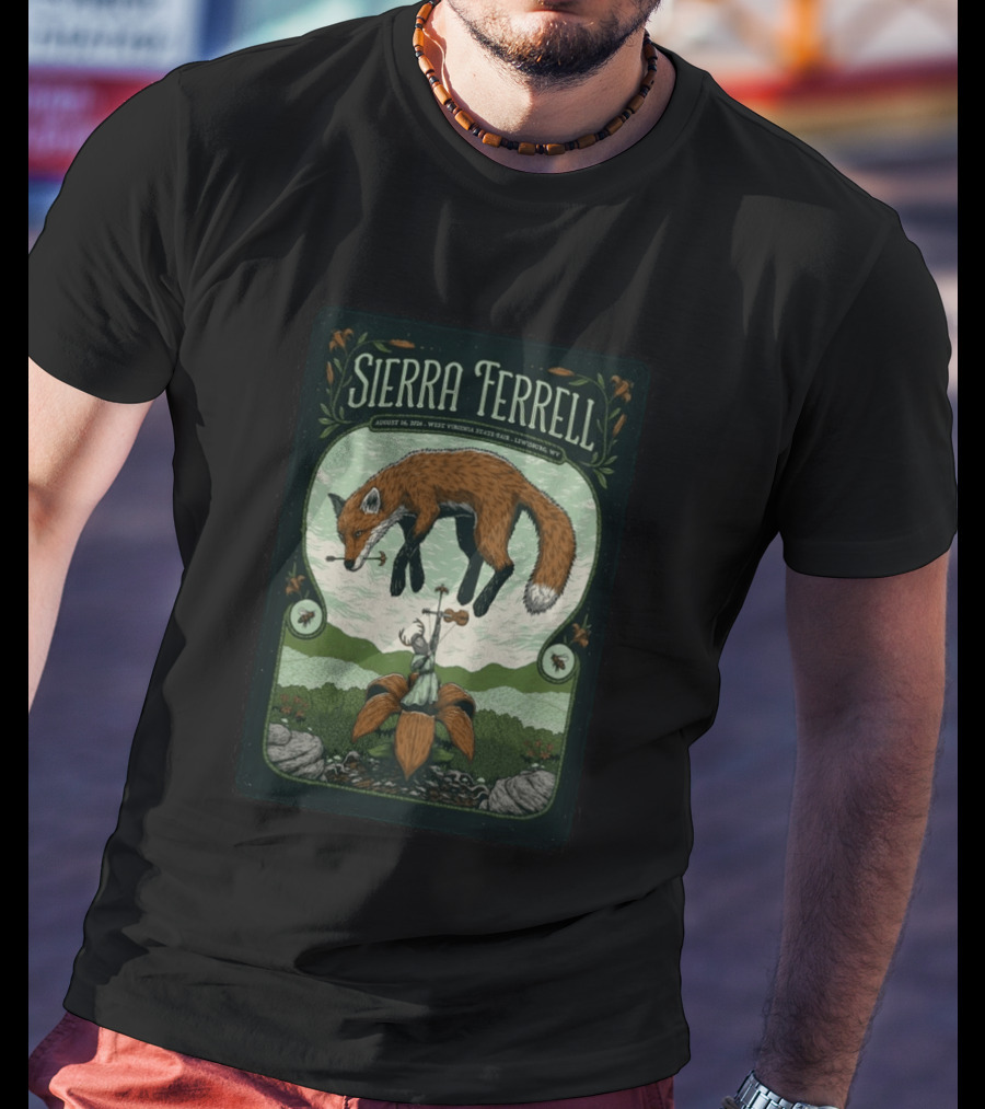 Sierra Ferrell August 16 2026 Lewisburg WV West Virginia State Fair Fox Violin T-Shirt