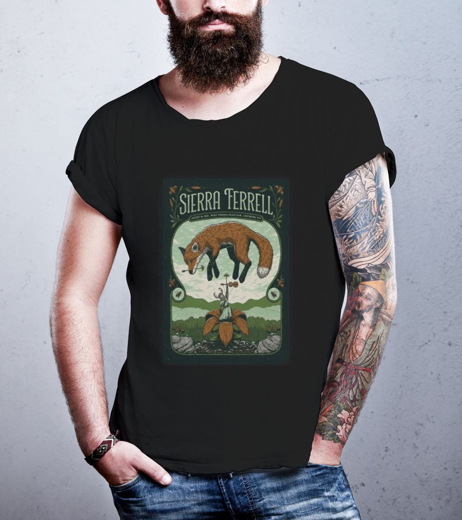 Sierra Ferrell August 16 2026 Lewisburg WV West Virginia State Fair Fox Violin T-Shirt