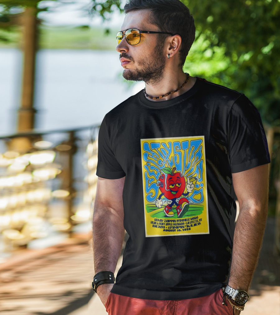 Slightly Stoopid Road Trippin Summer 2026 Apple Orchards LaFayette NY August 16 Dem Apples Bumpin Uglies T-Shirt