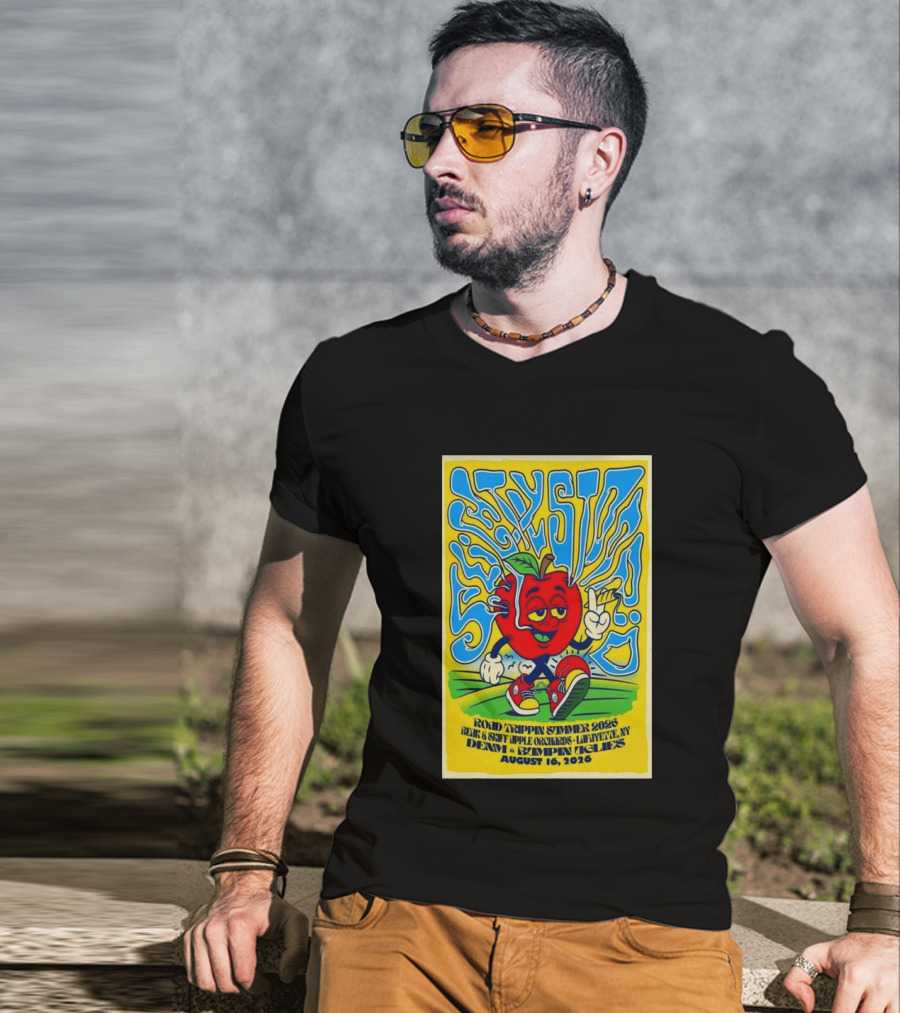Slightly Stoopid Road Trippin Summer 2026 Apple Orchards LaFayette NY August 16 Dem Apples Bumpin Uglies T-Shirt