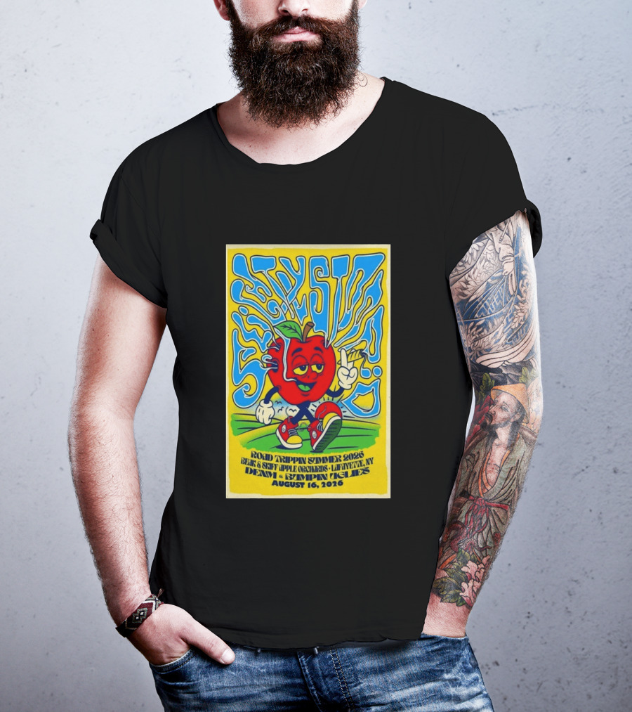 Slightly Stoopid Road Trippin Summer 2026 Apple Orchards LaFayette NY August 16 Dem Apples Bumpin Uglies T-Shirt