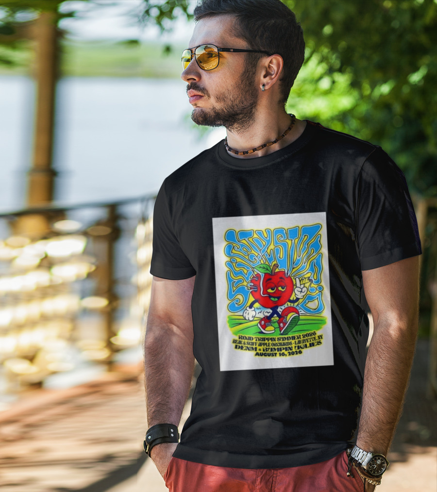 Slightly Stoopid Road Trippin Summer 2026 Beak & Skiff Orchards LaFayette NY August 16 With Denim And Bumpin Uglies T-Shirt