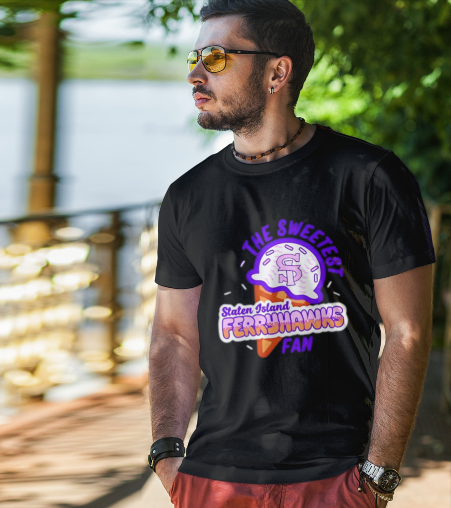 Staten Island Ferryhawks The Sweetest Fan Ice Cream Cone T-Shirt