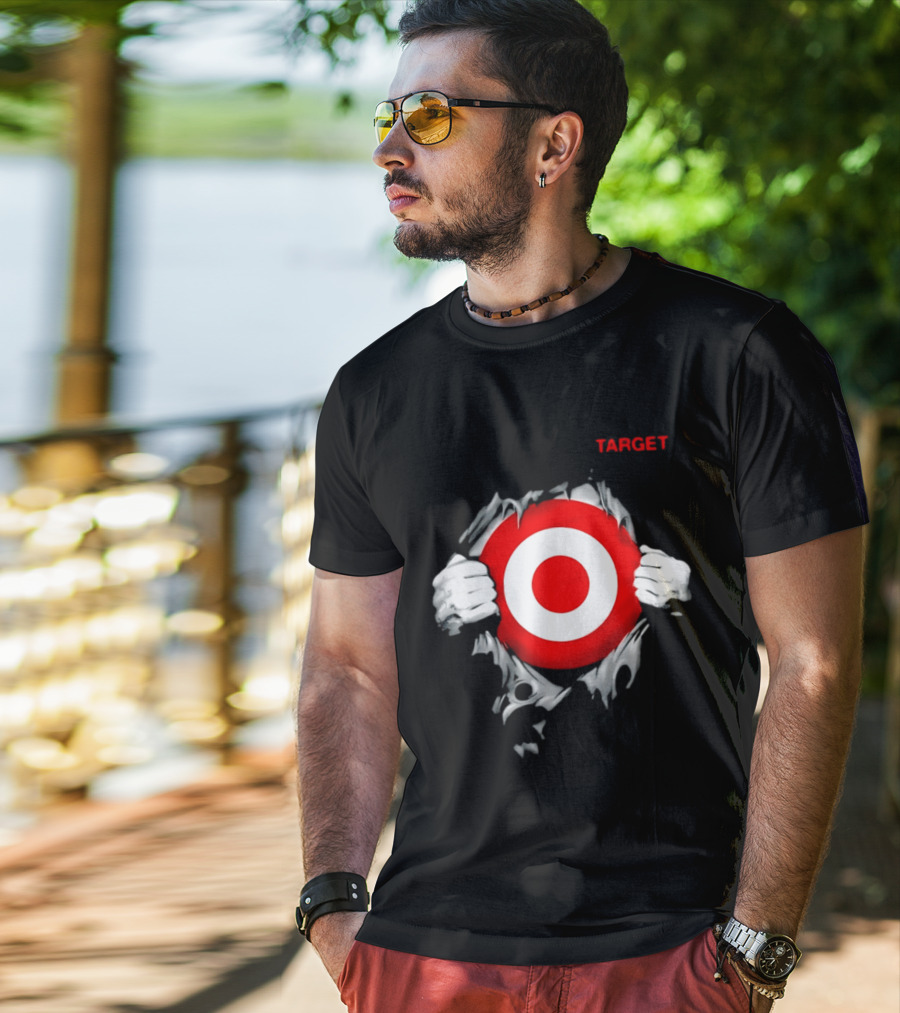 Target Ripped Chest Bullseye T-Shirt