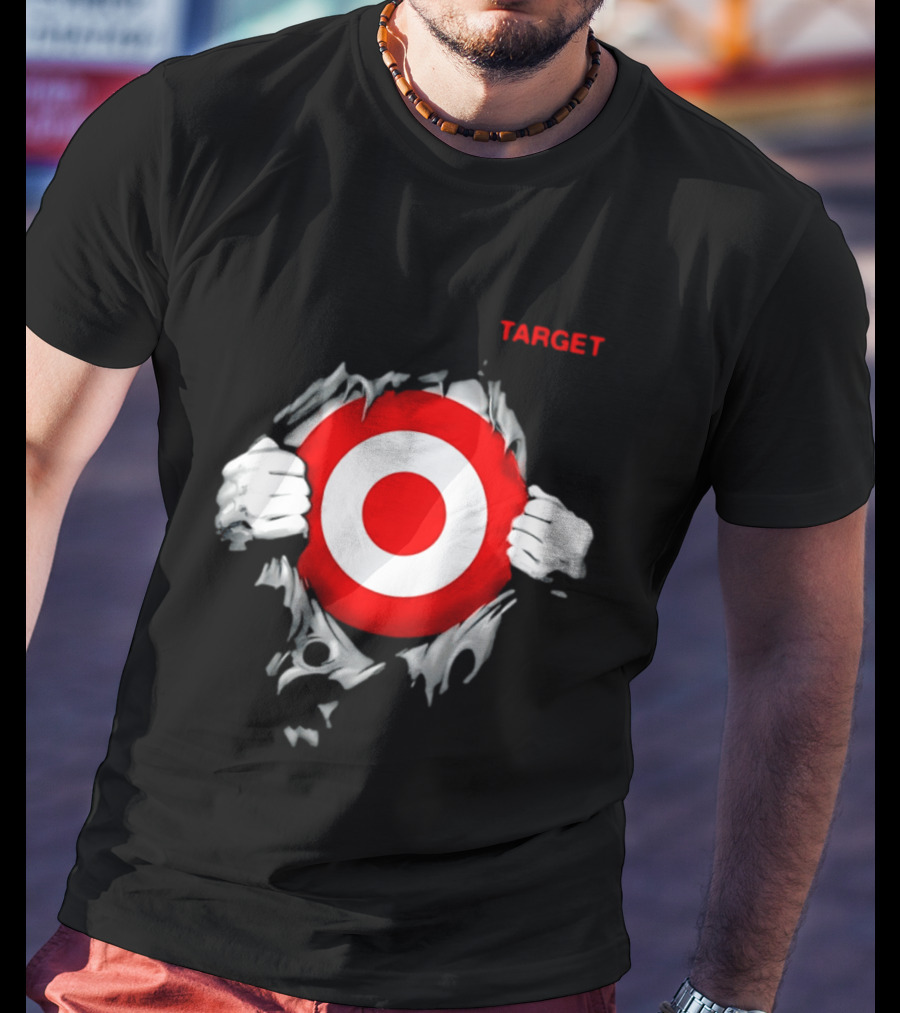 Target Ripped Chest Bullseye T-Shirt