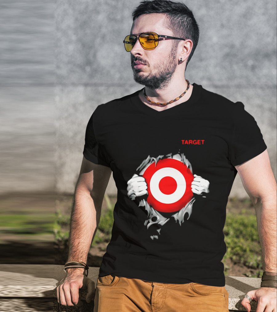 Target Ripped Chest Bullseye T-Shirt