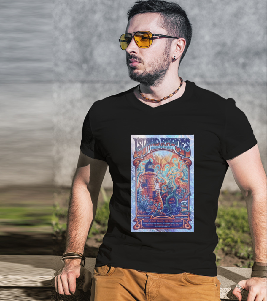 Island Rhodes Music Festival 2026 Centreville Bank Stadium Sublime Slightly Stoopid Rebelution The Roots August 15 16 Limited T-Shirt