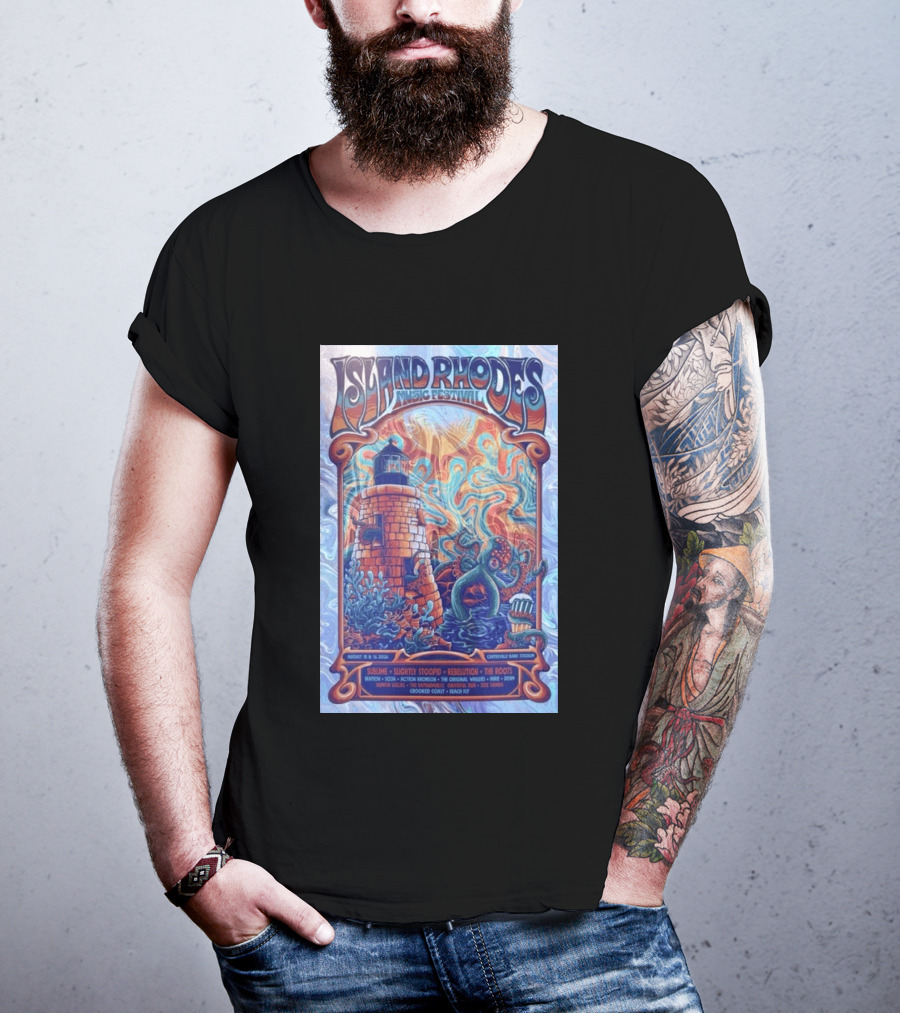 Island Rhodes Music Festival 2026 Centreville Bank Stadium Sublime Slightly Stoopid Rebelution The Roots August 15 16 Limited T-Shirt