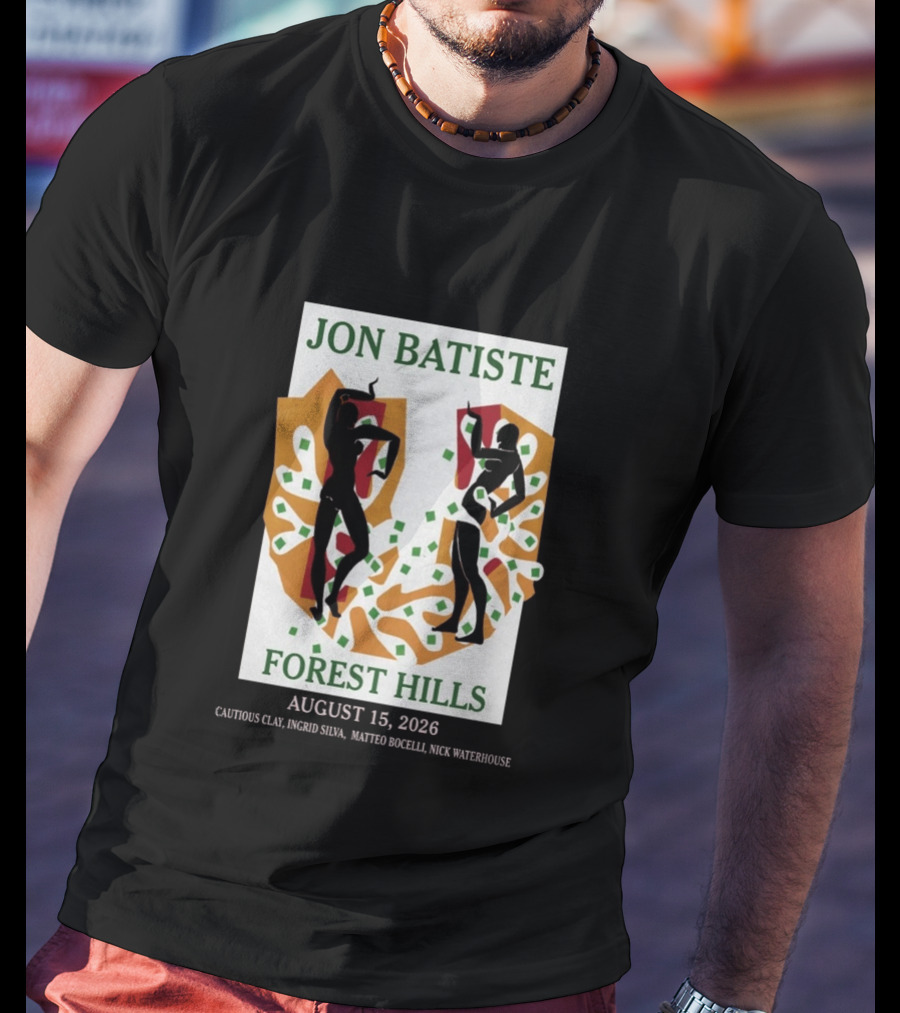 Jon Batiste Forest Hills August 15 2026 Cautious Clay Ingrid Silva Matteo Bocelli Nick Waterhouse T-Shirt