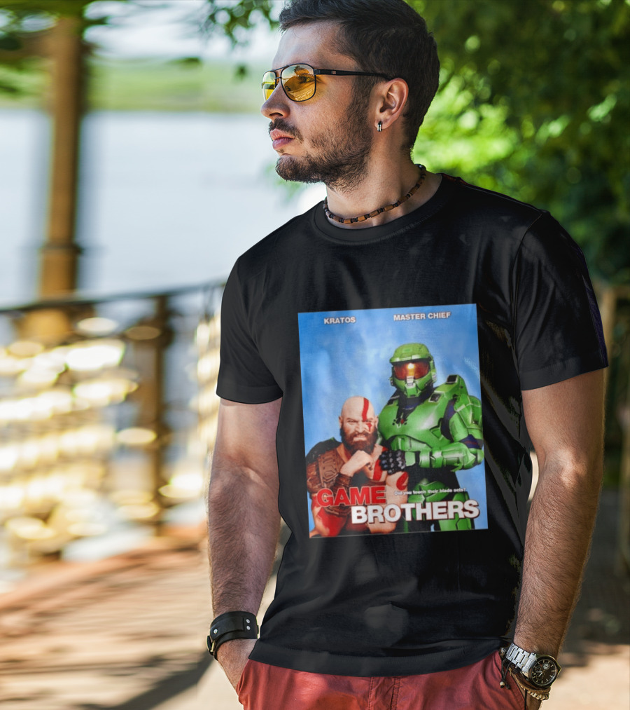 Kratos Master Chief Game Brothers Did You Touch Their Blade Sets T-Shirt