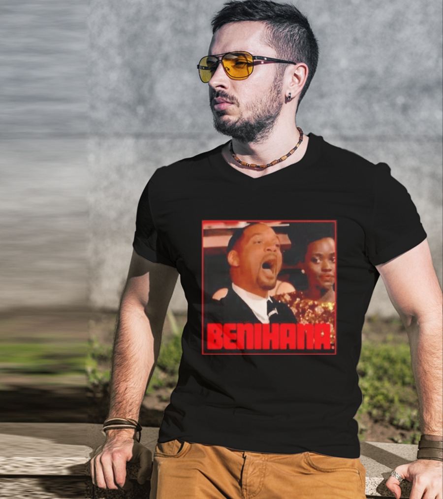 Benihana Will Smith Oscar 2022 Reaction Image T-Shirt